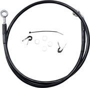 Drag Specialties Extended Length Black Vinyl Brake Line Kit Fits Harley-Davidson Sportster Models 2004-2010