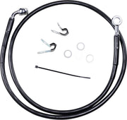Drag Specialties Extended Length Black Vinyl Brake Line Kit Fits Harley-Davidson Sportster Models 2004-2010
