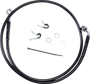Drag Specialties Extended Length Black Vinyl Brake Line Kit Fits Harley-Davidson Sportster Models 2004-2010
