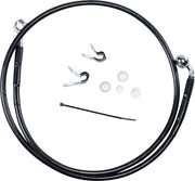 Drag Specialties Extended Length Black Vinyl Brake Line Kit Fits Harley-Davidson Sportster Models 2004-2010