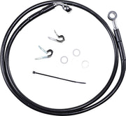 Drag Specialties Extended Length Black Vinyl Brake Line Kit Fits Harley-Davidson Sportster Models 2004-2010