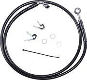 Drag Specialties Extended Length Black Vinyl Brake Line Kit Fits Harley-Davidson Sportster Models 2004-2010