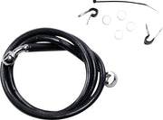 Drag Specialties Extended Length Black Vinyl Brake Line Kit Fits Harley-Davidson Sportster Models 2004-2012