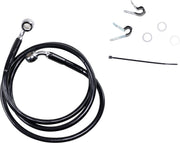 Drag Specialties Extended Length Black Vinyl Brake Line Kit Fits Harley-Davidson Sportster Models 2004-2012