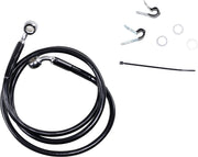 Drag Specialties Extended Length Black Vinyl Brake Line Kit Fits Harley-Davidson Sportster Models 2004-2012
