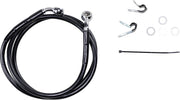Drag Specialties Extended Length Black Vinyl Brake Line Kit Fits Harley-Davidson Sportster Models 2004-2012