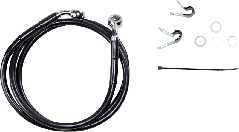 Drag Specialties Extended Length Black Vinyl Brake Line Kit Fits Harley-Davidson Sportster Models 2004-2012