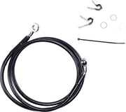 Drag Specialties Extended Length Black Vinyl Brake Line Kit Fits Harley-Davidson Sportster Models 2004-2012