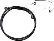 Drag Specialties Extended Length Black Vinyl Brake Line Kit Fits Harley-Davidson Sportster Models 2004-2012