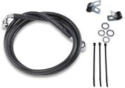 Drag Specialties Extended Length Black Vinyl Brake Line Kit Fits Harley-Davidson Softail Models 1999-2007