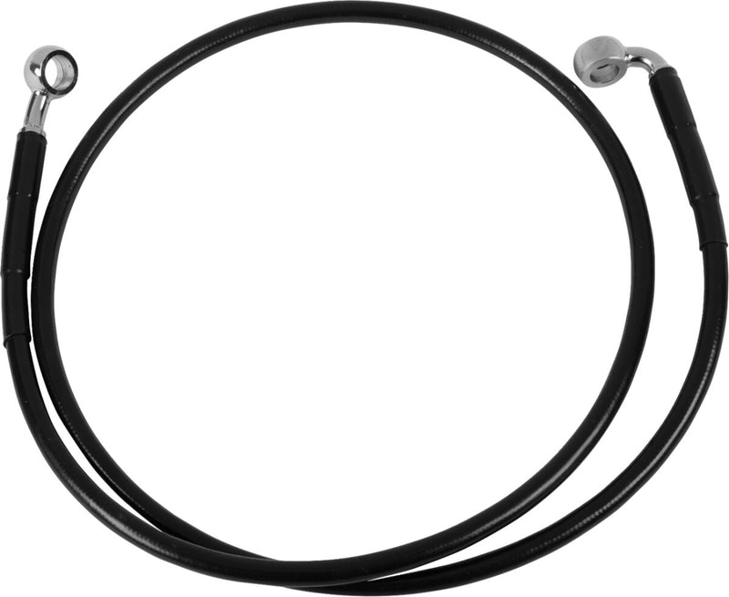Drag Specialties Extended Length Black Vinyl Brake Line Kit Fits Harley-Davidson Dyna, Sportster Models 1988-2003