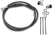 Drag Specialties Extended Length Black Vinyl Brake Line Kit Fits Harley-Davidson Dyna, Sportster Models 1988-2003