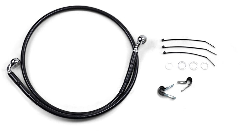 Drag Specialties Stainless Steel Brake Line Kit Fits Harley-Davidson Dyna Models 2000-2005