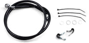Drag Specialties Extended Length Black Vinyl Brake Line Kit Fits Harley-Davidson Dyna Models 2000-2005