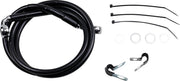 Drag Specialties Extended Length Black Vinyl Brake Line Kit Fits Harley-Davidson Dyna Models 2000-2005