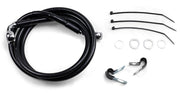 Drag Specialties Extended Length Black Vinyl Brake Line Kit Fits Harley-Davidson Dyna Models 2000-2005