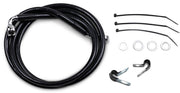Drag Specialties Extended Length Black Vinyl Brake Line Kit Fits Harley-Davidson Dyna Models 2000-2005