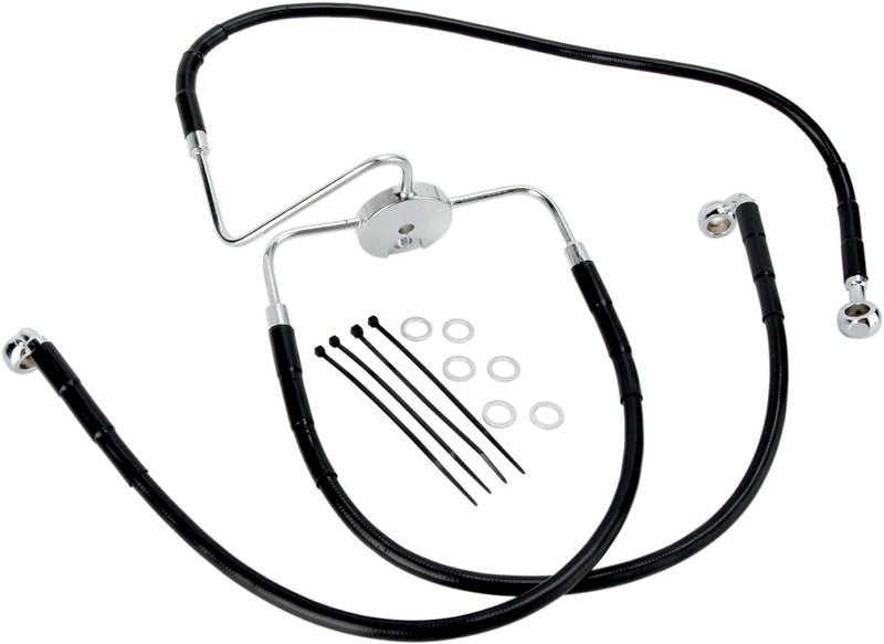 Drag Specialties Stainless Steel Brake Line Kit Fits Harley-Davidson Dyna Models 1996-2000
