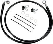 Drag Specialties Extended Length Black Vinyl Brake Line Kit #640110-10BLK