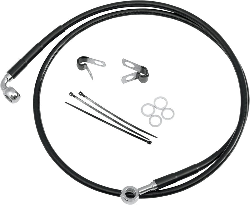 Drag Specialties Stainless Steel Brake Line Kit Fits Harley-Davidson Dyna, Softail Models 1985-2005