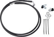 Drag Specialties Extended Length Black Vinyl Brake Line Kit Fits Harley-Davidson Dyna, Softail Models 1985-2005
