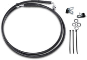 Drag Specialties Extended Length Black Vinyl Brake Line Kit Fits Harley-Davidson Dyna, Softail Models 1985-2005