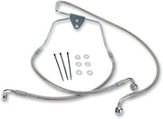 Drag Specialties Extended Length Stainless Steel Brake Line Kit Fits Harley-Davidson Touring Models 1996-2007