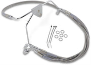 Drag Specialties Extended Length Stainless Steel Brake Line Kit Fits Harley-Davidson Touring Models 1996-2007