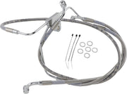 Drag Specialties Extended Length Stainless Steel Brake Line Kit Fits Harley-Davidson Touring Models 1996-2007