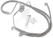 Drag Specialties Extended Length Stainless Steel Brake Line Kit Fits Harley-Davidson Touring Models 1994-2007