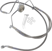 Drag Specialties Extended Length Stainless Steel Brake Line Kit Fits Harley-Davidson Touring Models 1994-2007