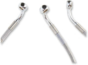 Drag Specialties Extended Length Stainless Steel Brake Line Kit Fits Harley-Davidson Touring Models 1994-2007