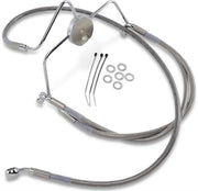 Drag Specialties Extended Length Stainless Steel Brake Line Kit Fits Harley-Davidson Touring Models 1994-2007