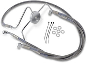 Drag Specialties Extended Length Stainless Steel Brake Line Kit Fits Harley-Davidson Touring Models 1994-2007