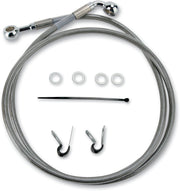 Drag Specialties Extended Length Stainless Steel Brake Line Kit Fits Harley-Davidson Sportster Models 2004-2012