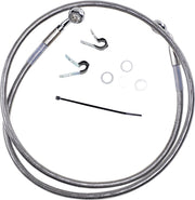 Drag Specialties Extended Length Stainless Steel Brake Line Kit Fits Harley-Davidson Sportster Models 2004-2012