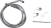 Drag Specialties Extended Length Stainless Steel Brake Line Kit Fits Harley-Davidson Sportster Models 2004-2012