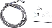 Drag Specialties Extended Length Stainless Steel Brake Line Kit Fits Harley-Davidson Sportster Models 2004-2012