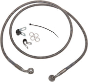 Drag Specialties Extended Length Stainless Steel Brake Line Kit Fits Harley-Davidson Sportster Models 2004-2012