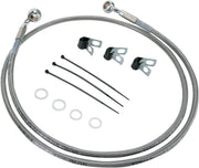 Drag Specialties Extended Length Stainless Steel Brake Line Kit Fits Harley-Davidson Softail Models 2000-2007