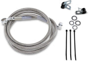 Drag Specialties Extended Length Stainless Steel Brake Line Kit Fits Harley-Davidson Softail Models 1999-2007