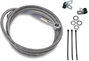 Drag Specialties Extended Length Stainless Steel Brake Line Kit Fits Harley-Davidson Dyna, Softail Models 1985-2005