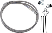 Drag Specialties Extended Length Stainless Steel Brake Line Kit Fits Harley-Davidson Dyna, Sportster Models 1988-2003