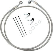 Drag Specialties Extended Length Stainless Steel Brake Line Kit Fits Harley-Davidson Dyna, Sportster Models 1988-2003