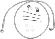 Drag Specialties Extended Length Stainless Steel Brake Line Kit Fits Harley-Davidson Dyna Models 2001-2005