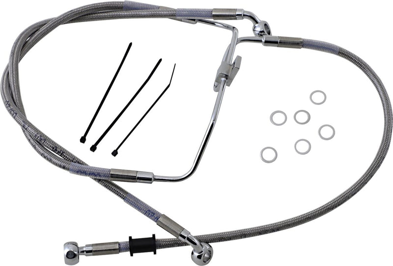 Drag Specialties Stainless Steel Brake Line Kit Fits Harley-Davidson Dyna Models 2008-2015