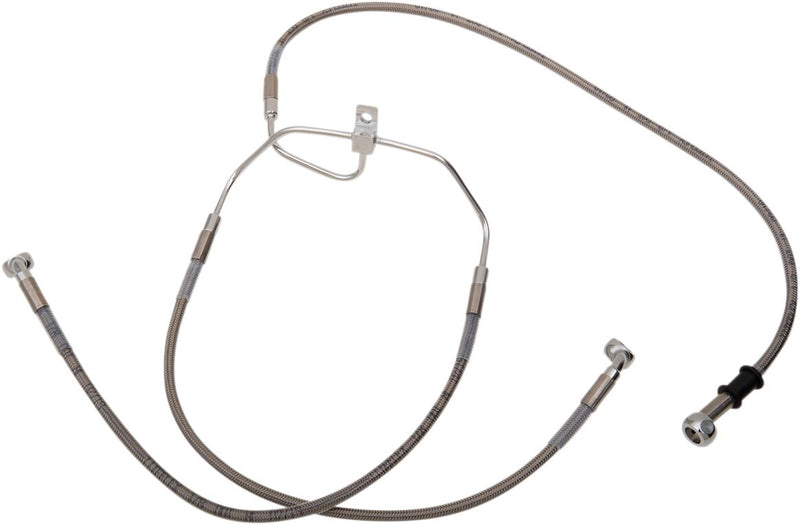 Drag Specialties Extended Length Stainless Steel Brake Line Kit Fits Harley-Davidson Dyna Models 2008-2015