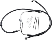 Drag Specialties Extended Length Black Vinyl Brake Line Kit #660325-2BLK