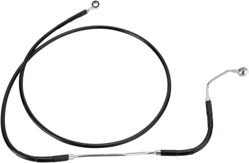 Drag Specialties Extended Length Black Vinyl Brake Line Kit Fits Harley-Davidson Touring Models 2009-2013