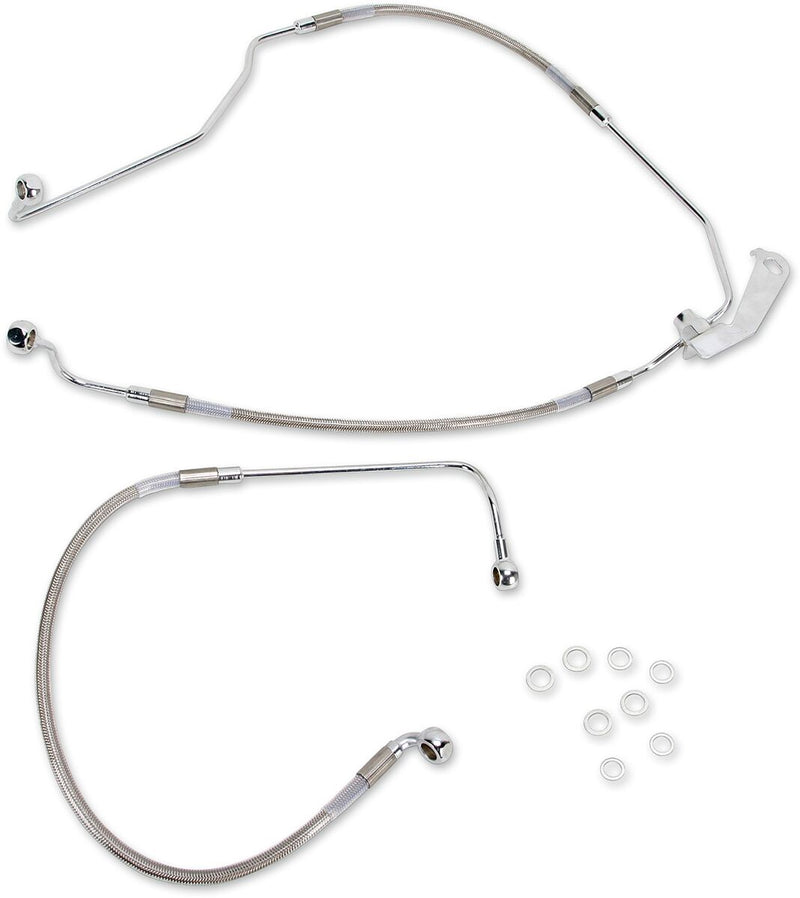 Drag Specialties Stainless Steel Brake Line Kit Fits Harley-Davidson Touring Models 2009-2013